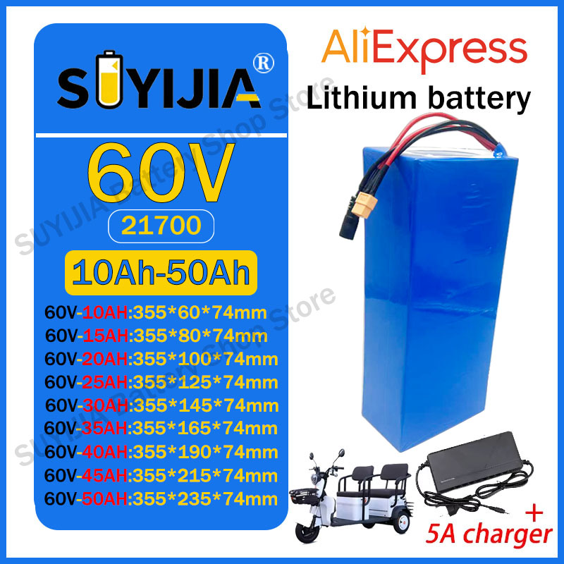 60V 50Ah Electric Scooter Battery - Paquete de Baterías de Litio 21700