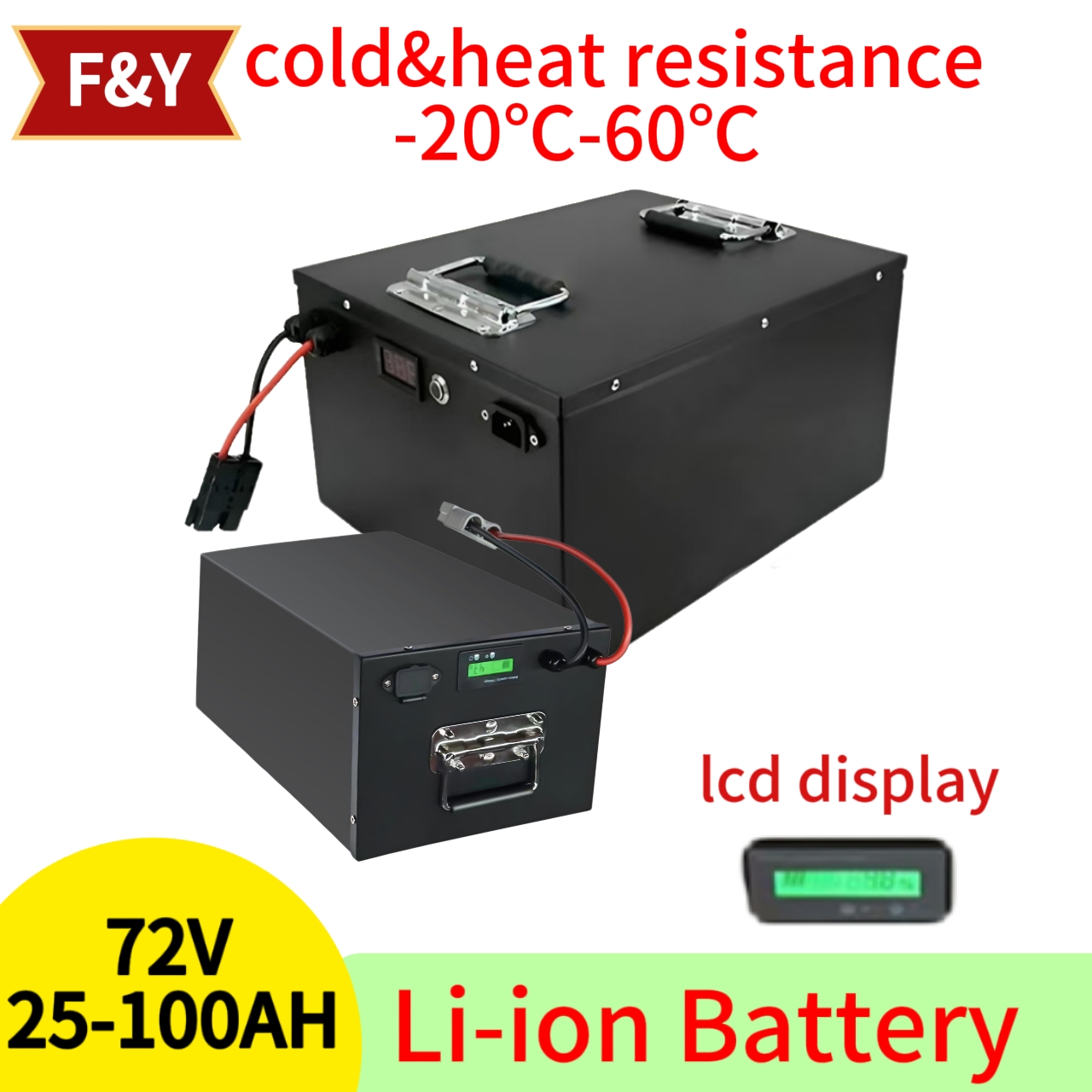 F & Y72V 25Ah 35Ah 45Ah 65Ah 8 - 72V 40Ah Lifepo4 Battery Pack reseña y precio